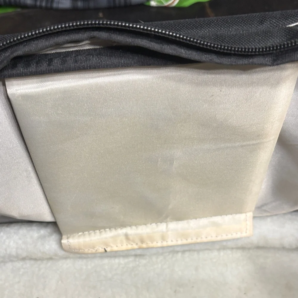 Black and White Striped Cat Carrier